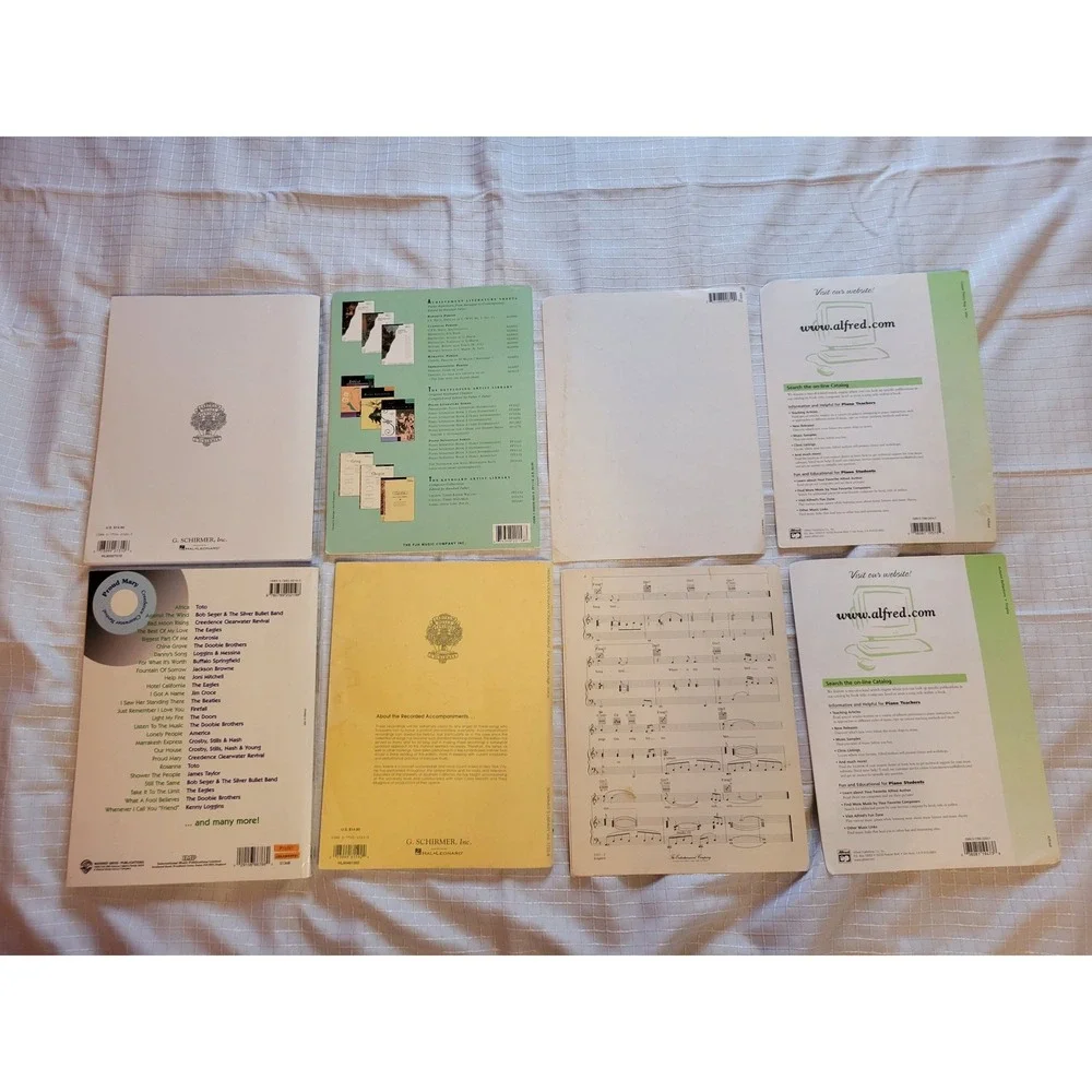Vintage‎ Sheet Music Bundle Piano Vocal Rock Classics Italian Arias 8 Books CD